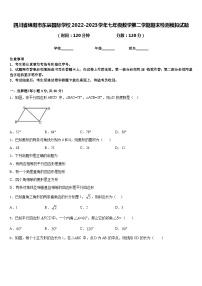 四川省绵阳市东辰国际学校2022-2023学年七年级数学第二学期期末检测模拟试题含答案