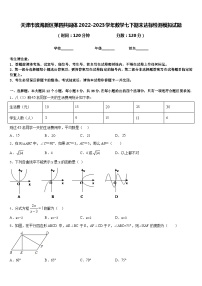 天津市滨海新区第四共同体2022-2023学年数学七下期末达标检测模拟试题含答案