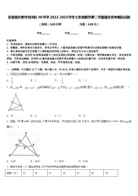 安徽省合肥市包河区48中学2022-2023学年七年级数学第二学期期末统考模拟试题含答案