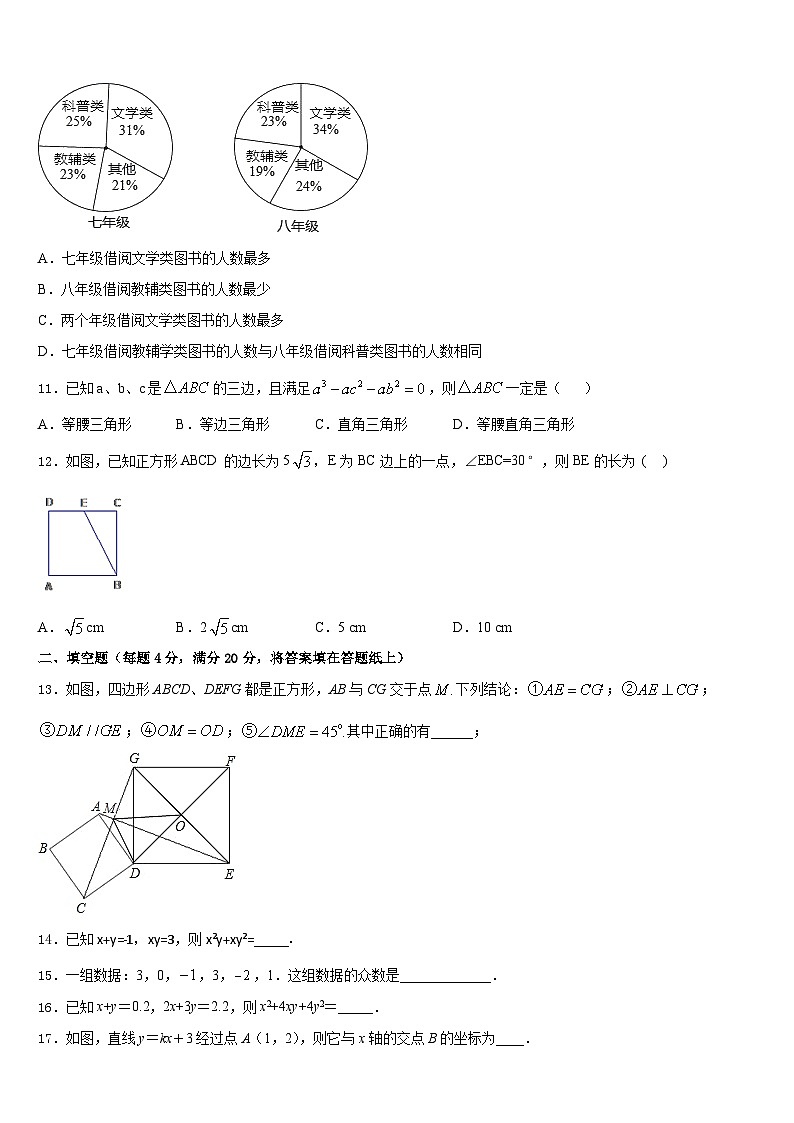 安徽省合肥市包河区48中学2022-2023学年七年级数学第二学期期末统考模拟试题含答案03