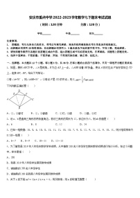 安庆市重点中学2022-2023学年数学七下期末考试试题含答案