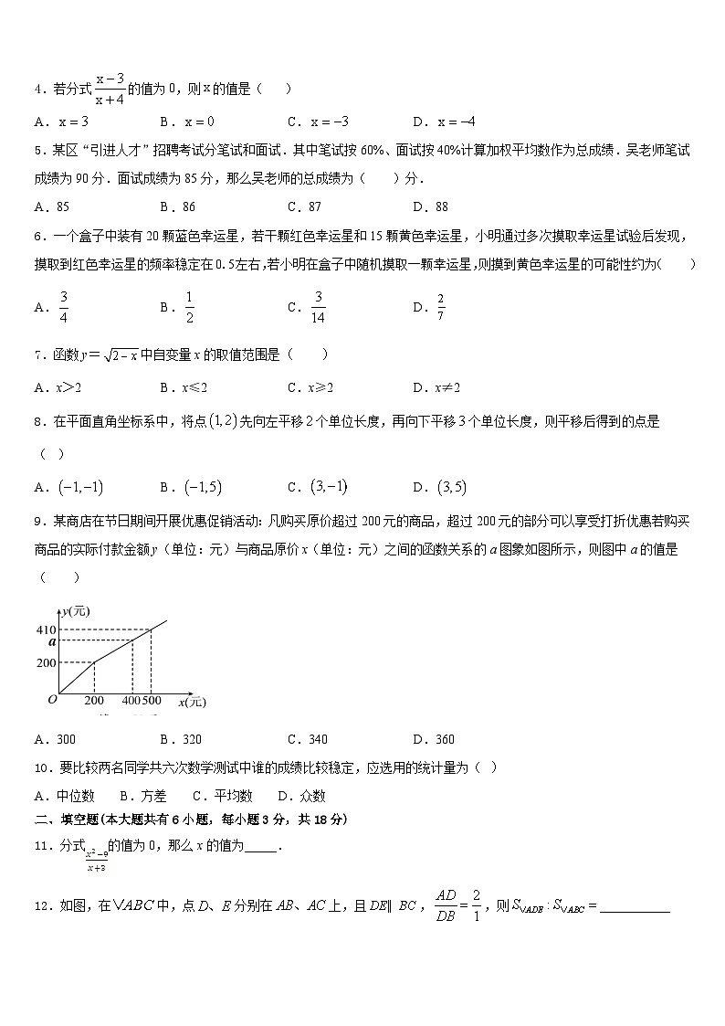 安徽省含山县2022-2023学年七下数学期末经典试题含答案02