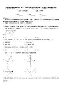 安徽省宿州市第九中学2022-2023学年数学七年级第二学期期末调研模拟试题含答案