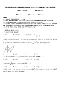 安徽省宣城市宣州区水阳中学心初级中学2022-2023学年数学七下期末预测试题含答案