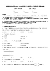 安徽省阜阳九中学2022-2023学年数学七年级第二学期期末检测模拟试题含答案