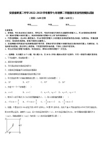 安徽省郎溪二中学2022-2023学年数学七年级第二学期期末质量检测模拟试题含答案