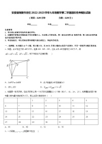 安徽省铜陵市名校2022-2023学年七年级数学第二学期期末统考模拟试题含答案