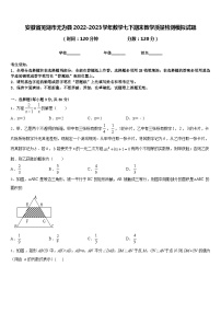 安徽省芜湖市无为县2022-2023学年数学七下期末教学质量检测模拟试题含答案