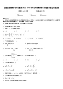 安徽省宿州埇桥区七校联考2022-2023学年七年级数学第二学期期末复习检测试题含答案