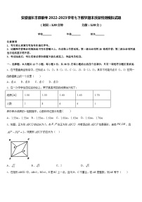 安徽省长丰县联考2022-2023学年七下数学期末质量检测模拟试题含答案