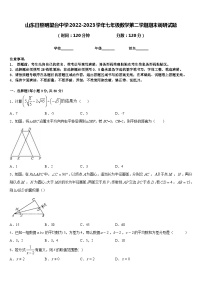 山东日照明望台中学2022-2023学年七年级数学第二学期期末调研试题含答案