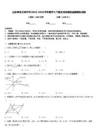 山东寿光文家中学2022-2023学年数学七下期末质量跟踪监视模拟试题含答案