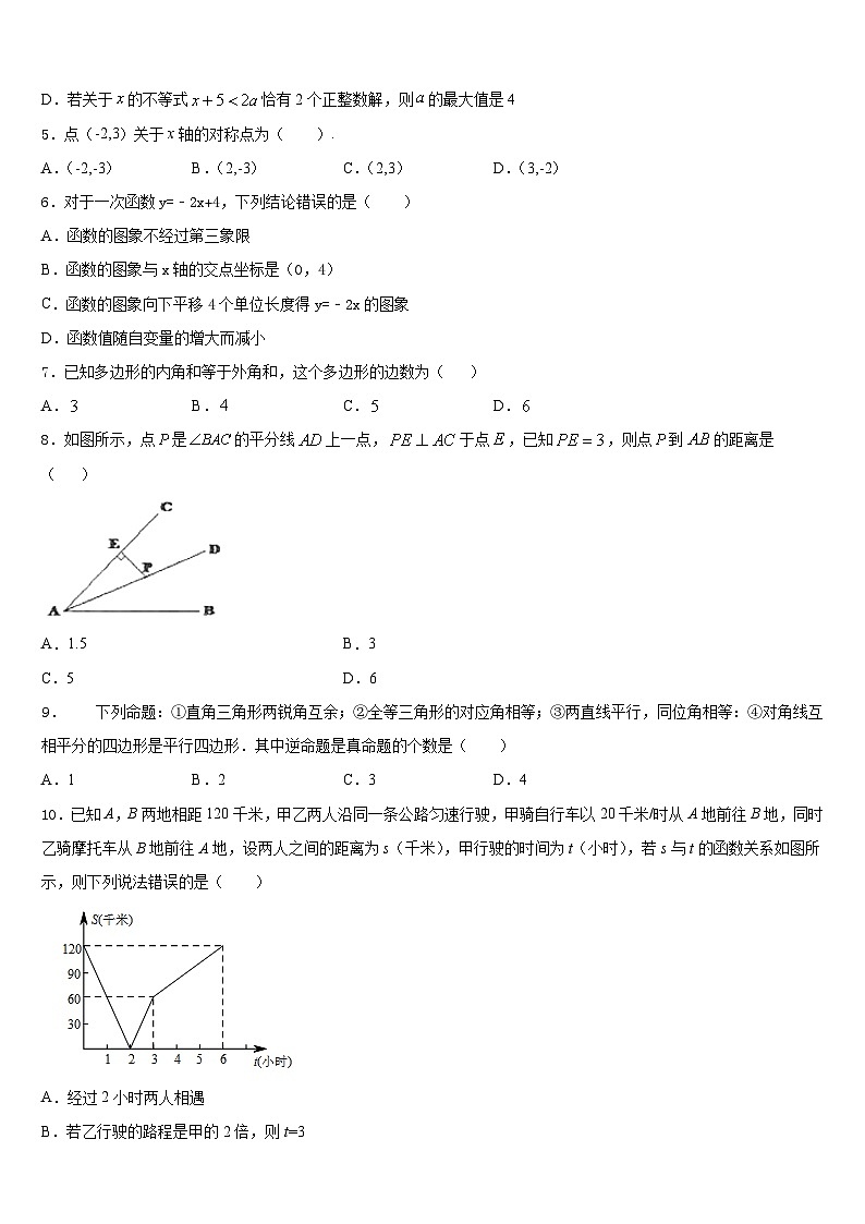 山东南山集团东海外国语学校2022-2023学年数学七年级第二学期期末预测试题含答案02