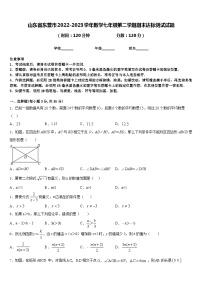 山东省东营市2022-2023学年数学七年级第二学期期末达标测试试题含答案