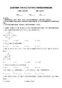 山东省曹县第一中学2022-2023学年七下数学期末统考模拟试题含答案