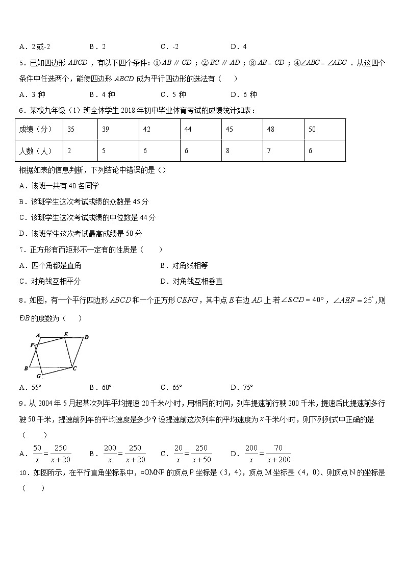 山东省济南市钢城区实验学校2022-2023学年数学七年级第二学期期末考试试题含答案第2页