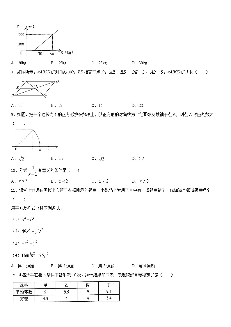 山东省日照市五莲县2022-2023学年七年级数学第二学期期末联考模拟试题含答案02