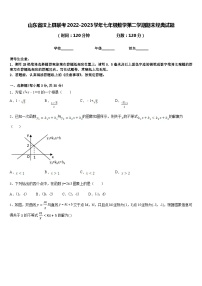 山东省汶上县联考2022-2023学年七年级数学第二学期期末经典试题含答案