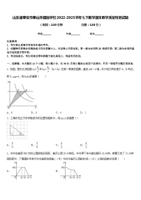 山东省泰安市泰山外国语学校2022-2023学年七下数学期末教学质量检测试题含答案