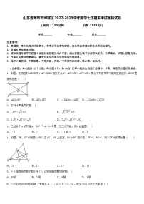 山东省潍坊市潍城区2022-2023学年数学七下期末考试模拟试题含答案