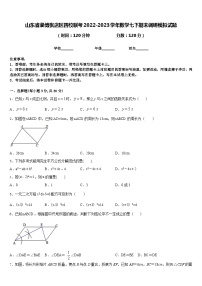 山东省淄博张店区四校联考2022-2023学年数学七下期末调研模拟试题含答案