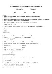 山东省部分县2022-2023学年数学七下期末考试模拟试题含答案