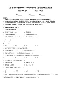 山东省菏泽市单县2022-2023学年数学七下期末质量跟踪监视试题含答案