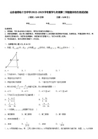 山东省青岛十五中学2022-2023学年数学七年级第二学期期末综合测试试题含答案