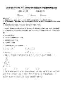 山东省青岛市42中学2022-2023学年七年级数学第二学期期末经典模拟试题含答案