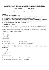 山东省青岛市第二十一中学2022-2023学年数学七年级第二学期期末经典试题含答案