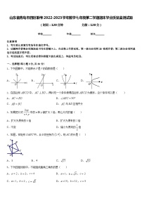 山东省青岛市四区联考2022-2023学年数学七年级第二学期期末学业质量监测试题含答案