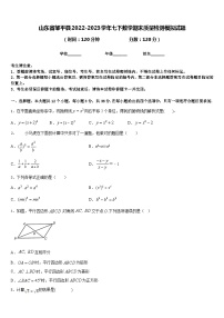 山东省邹平县2022-2023学年七下数学期末质量检测模拟试题含答案