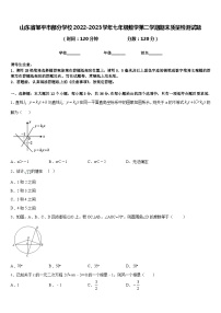 山东省邹平市部分学校2022-2023学年七年级数学第二学期期末质量检测试题含答案