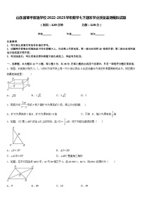 山东省邹平双语学校2022-2023学年数学七下期末学业质量监测模拟试题含答案