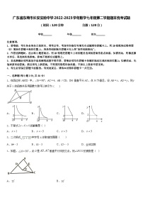 广东省东莞市长安实验中学2022-2023学年数学七年级第二学期期末统考试题含答案