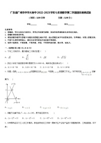 广东省广州市中学大附中2022-2023学年七年级数学第二学期期末调研试题含答案