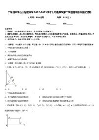 广东省中学山大附属中学2022-2023学年七年级数学第二学期期末达标测试试题含答案