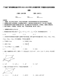 广东省广州市番禺区南村中学2022-2023学年七年级数学第二学期期末达标检测模拟试题含答案