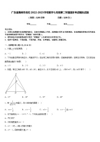 广东省惠州市名校2022-2023学年数学七年级第二学期期末考试模拟试题含答案