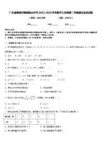 广东省揭阳市揭阳岐山中学2022-2023学年数学七年级第二学期期末监测试题含答案