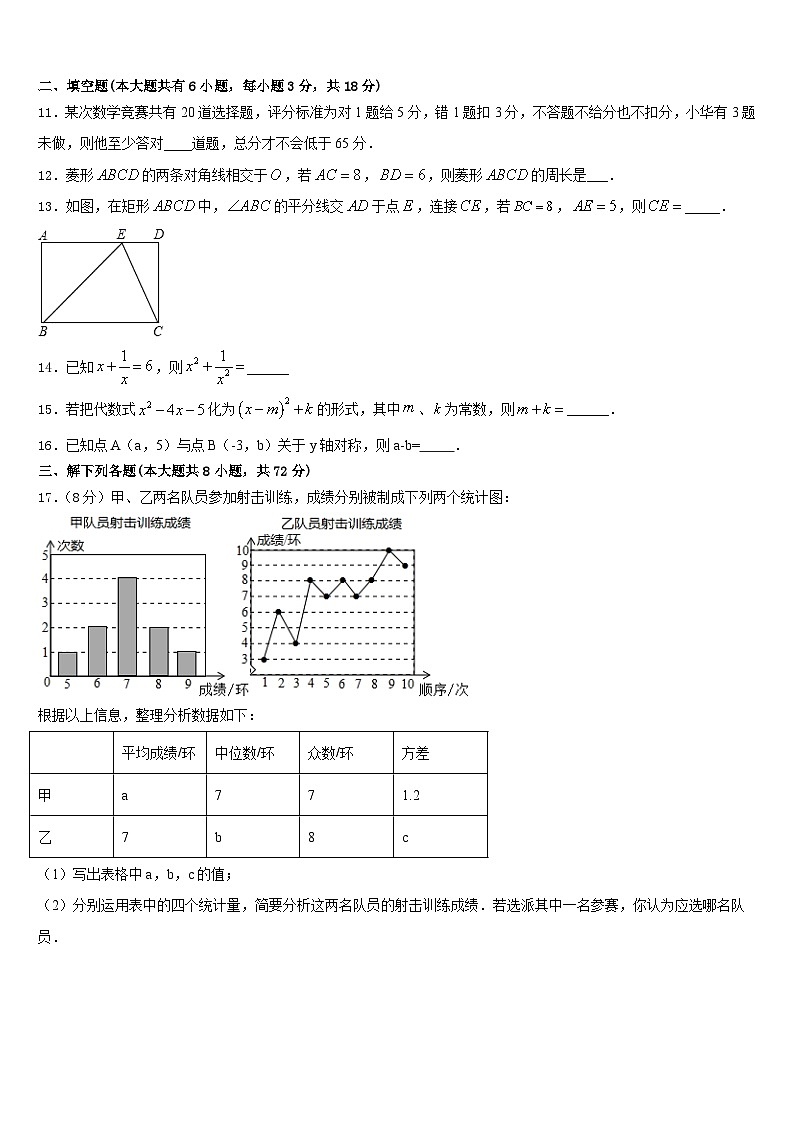 广东省深圳市西乡中学2022-2023学年七下数学期末复习检测模拟试题含答案03