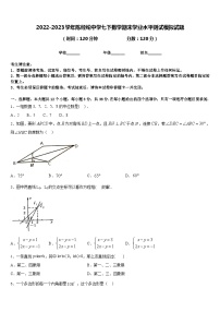 2022-2023学年陈经纶中学七下数学期末学业水平测试模拟试题含答案