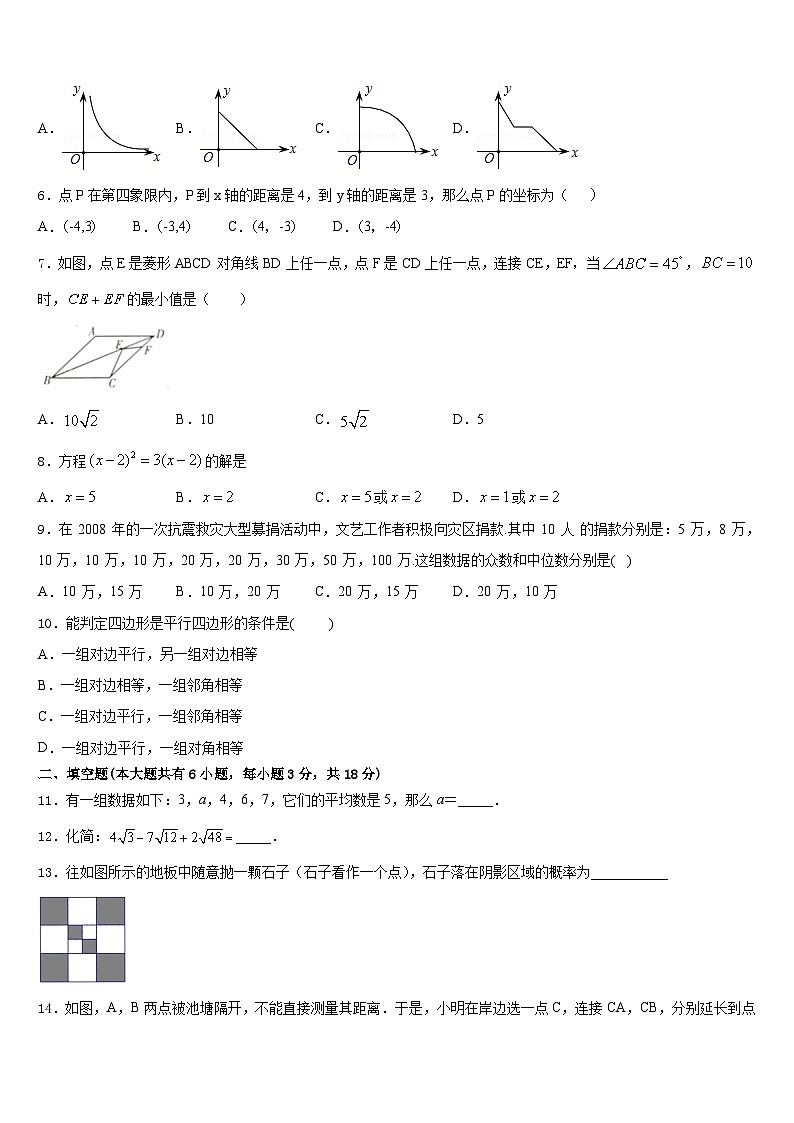2022-2023学年陕西省西安市滨河区数学七年级第二学期期末学业水平测试试题含答案第2页
