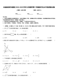 云南省昭通市昭阳区2022-2023学年七年级数学第二学期期末学业水平测试模拟试题含答案