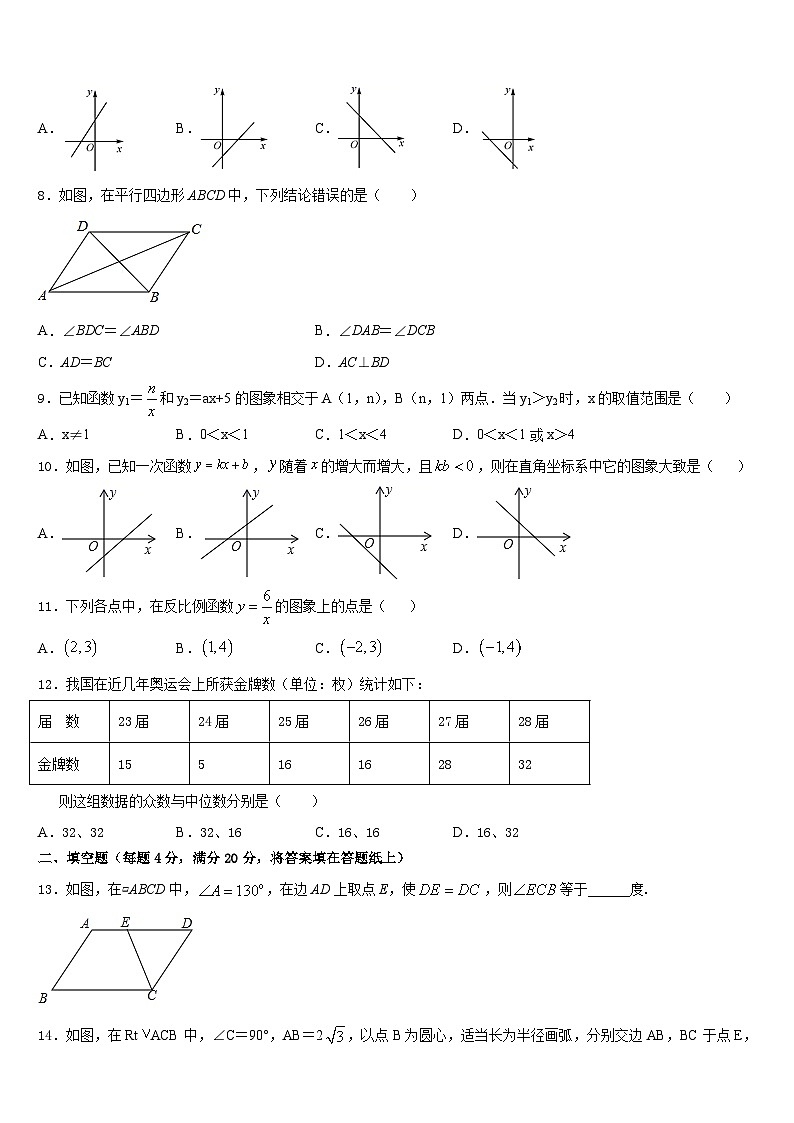 内蒙巴彦淖尔市2022-2023学年数学七下期末学业水平测试模拟试题含答案02