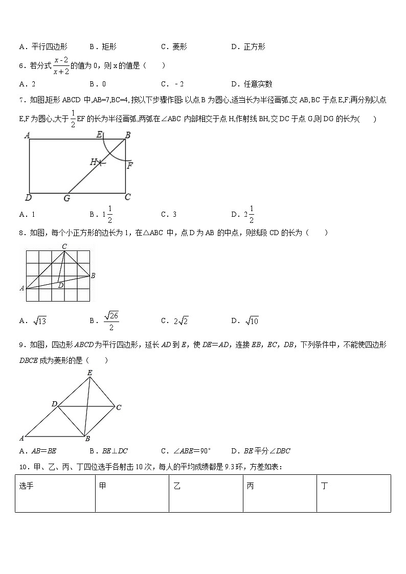 云南省重点中学2022-2023学年七年级数学第二学期期末学业水平测试模拟试题含答案02