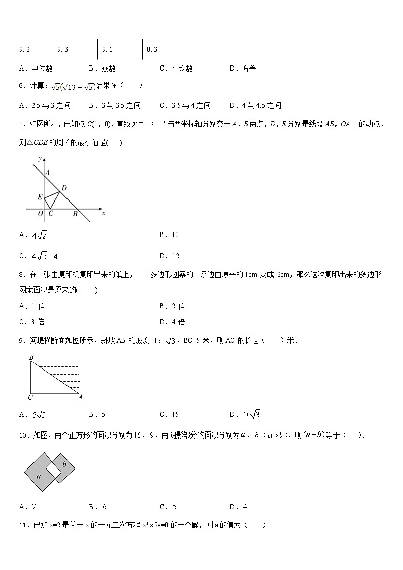 四川省自贡市名校2022-2023学年七年级数学第二学期期末学业水平测试试题含答案02
