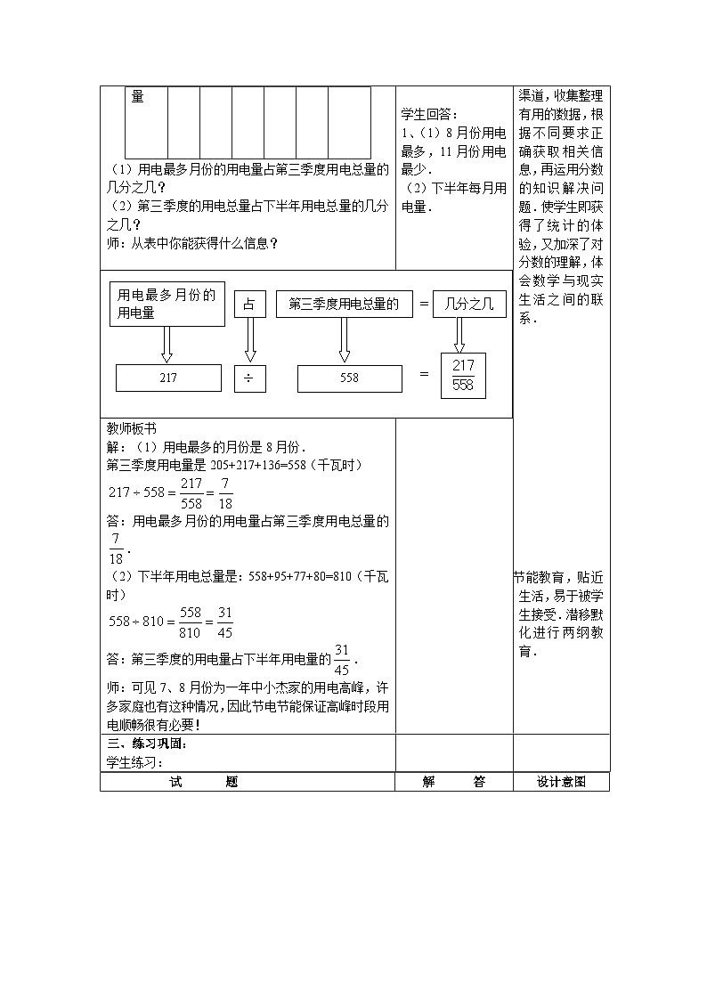 沪教版（五四学制）初中数学 六年级上册2.2分数的基本性质（3）教案（表格式）03