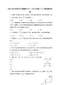 2022-2023学年辽宁省朝阳八中、七中九年级（上）期末数学试卷（含解析）