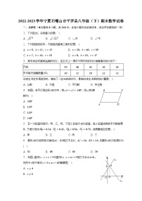 2022-2023学年宁夏石嘴山市平罗县八年级（下）期末数学试卷（含解析）